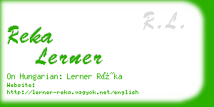 reka lerner business card